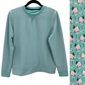 Peter Millar Womens Blue Lumi-Knit UPF 50 Golf Crewneck Pullover Top Sz Small